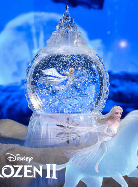 冰雪奇缘梦幻音乐盒Elsa爱莎公主魔法水晶球送女孩生日礼物摆件灯