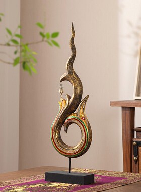 极速泰国木雕工艺品龙角摆件家居客厅G电视柜桌面禅意摆设创意开