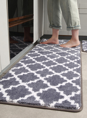 极速New Nordic stylelong strip kitchFen floor mat bathroom c