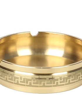 极速全黄铜烟灰缸摆件龙s凤呈祥中式家用客厅办公室防摔耐用实心