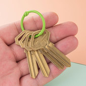 网红DIY配件 彩k色开口圈钥匙圈环钥匙扣创意个性 新品 8个套装
