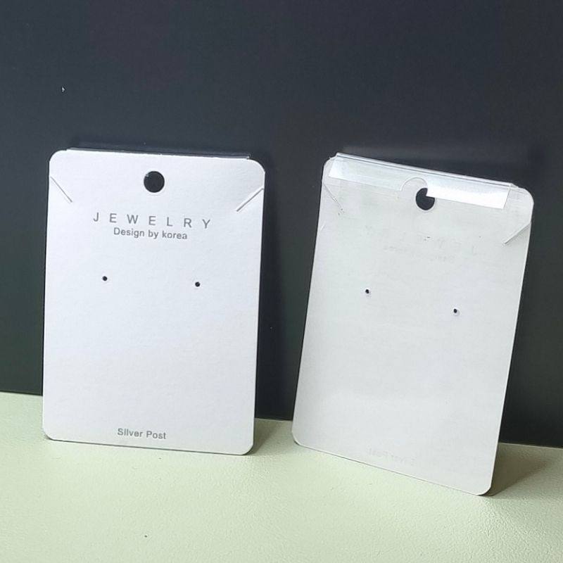 极速简约6x8项链包装p卡纸韩版PVC塑料挂钩耳针卡片耳环包装银