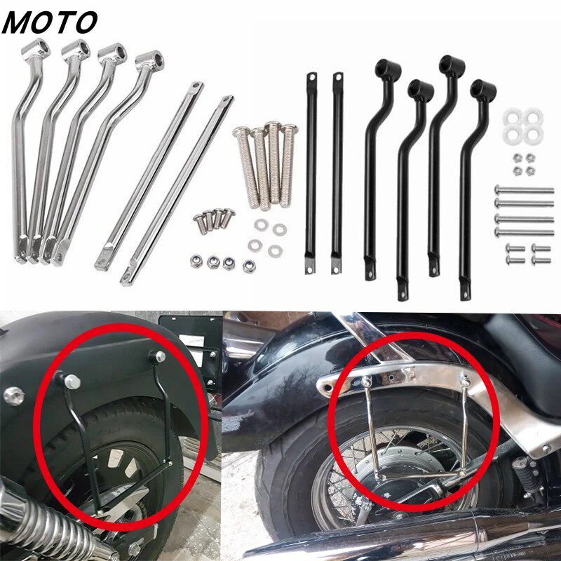 龙嘉V途奔达250机车通用改装复古全活动边包防护支架边箱挂包