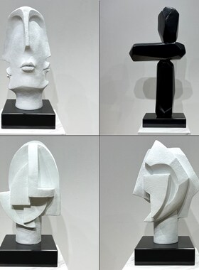 酒店配饰样板房间家居饰品摆设客厅现代简约树脂抽象雕塑艺术摆件