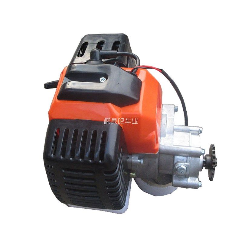 手拉启动迷你摩托车发动机滑板车49cc两冲程40-5汽油机变速箱油箱