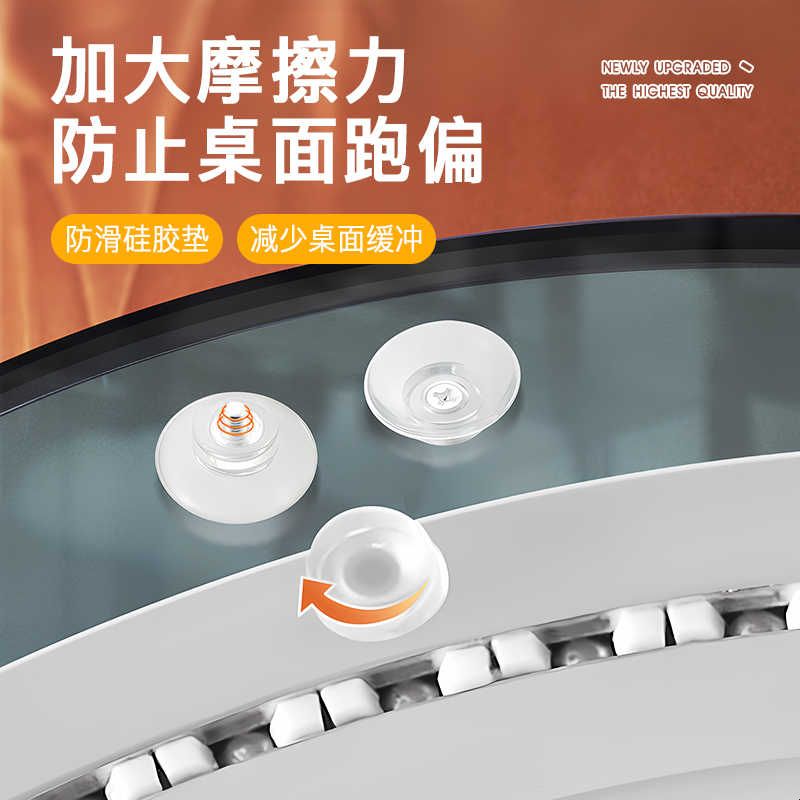 大理石转盘铝合金转动器圆桌玻璃桌子转芯轴承旋转轨道底座餐桌图片