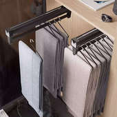 裤 衣柜裤 架衣柜内置伸缩抽拉顶装 抽挂架多功能滑轨家用收纳架配件