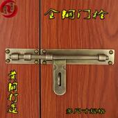 纯铜插销全铜门栓覆古大门锁扣彷古门扣门闩老式 木门加厚全铜插销