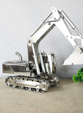 创意不锈钢切割SMG挖掘机模型关节可以调节送孩子礼物品家居装饰