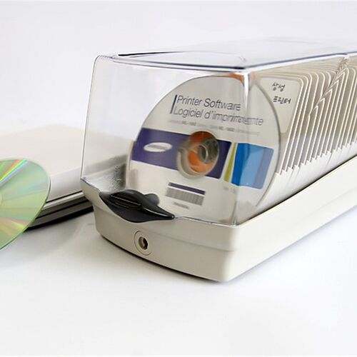 安尚actto CDC-50K 50片装CD光碟收纳盒CD/DVD碟片包防盗锁标签贴