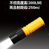 金三赢LED迷你专业强光潜水手电筒远射户外骑行登山家用充电防水