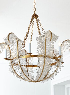 SY轻奢全铜仙羽幻境吊灯设计师款欧美法式现代卧室灯餐厅客厅灯