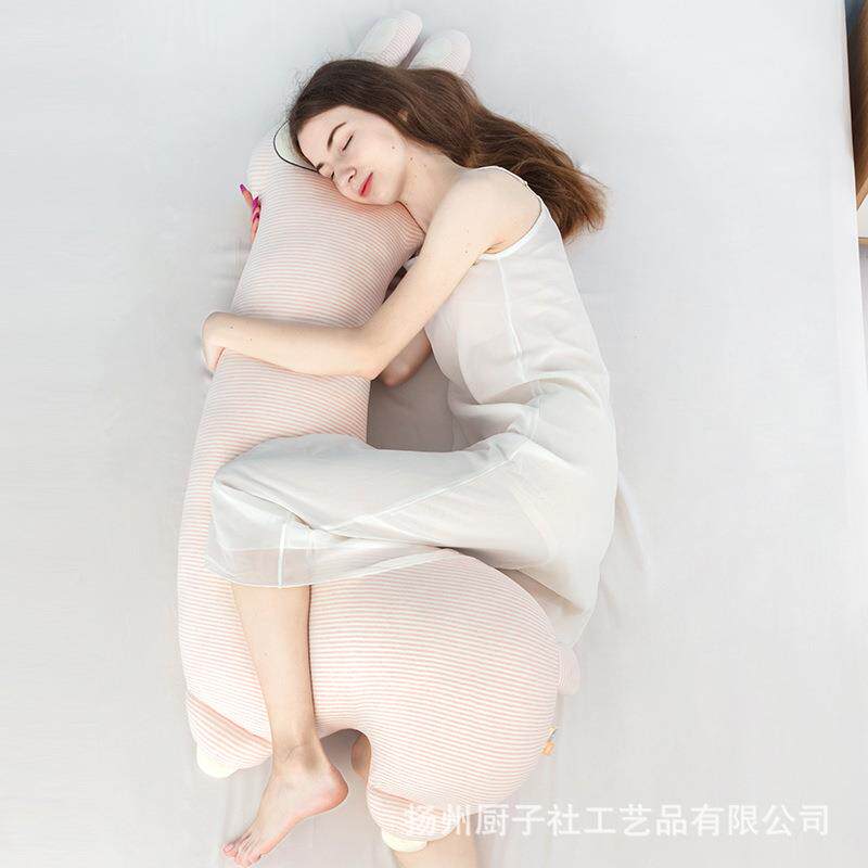 A类条婴儿抱枕生睡AL101594觉羊驼儿童床上长枕男生侧棉睡夹女腿