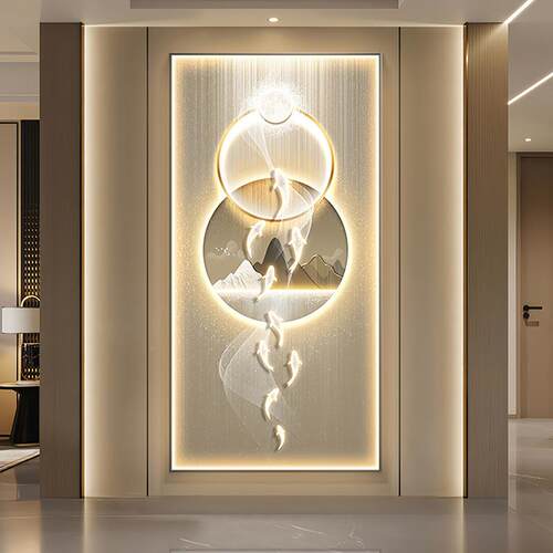 图入户对门玄关装饰画ldysj22062灯画寓意好正壁e画轻奢走廊过道