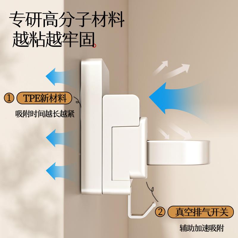吸盘隐形浴巾CXQ架浴室放服神器卫生间毛巾空置物架太铝免衣打架