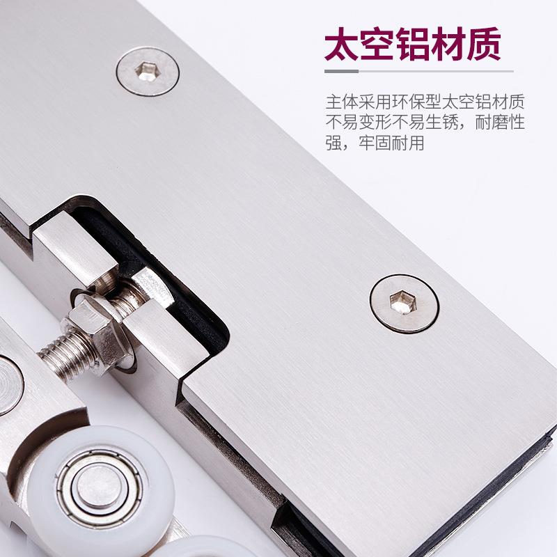 平移门吊轮夹精铸吊PRP玻璃门移滑轮推拉轨道室浴门轮无框玻璃配
