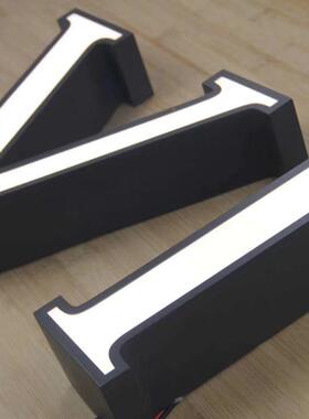 店铺门头发广光字告牌RCG吸字广不锈钢灯箱门牌塑三维立体展览告