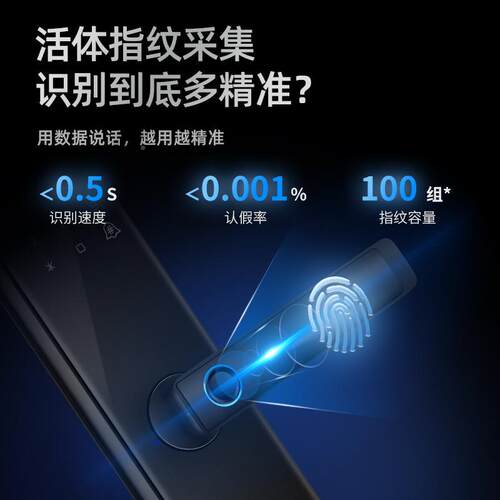 一握开指纹锁入户门锁能锁家密码用锁智刷卡锁防盗门大门感锁应锁