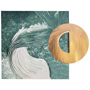 手绘油画 饰画玄关挂画餐厅卧室抽象画纯手工立体画 时光 客厅装