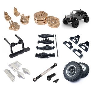 美嘉欣H12Y1 升级配件金属桥壳配重前护杠底盘护甲避震支架 12改装