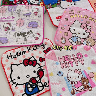 可爱小方巾卡通猫迷你儿童小毛巾少女心小手帕送女友礼物s