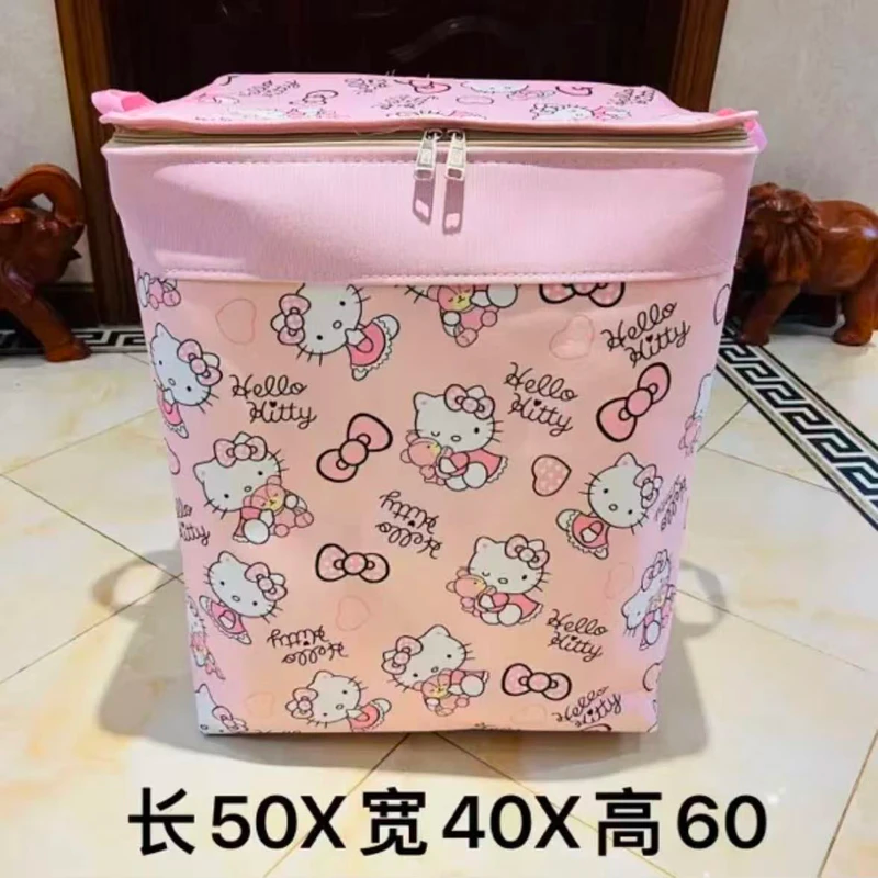 120升帆布公主风浅粉色hellokitty(双拉链带钢圈升级款)收纳箱X
