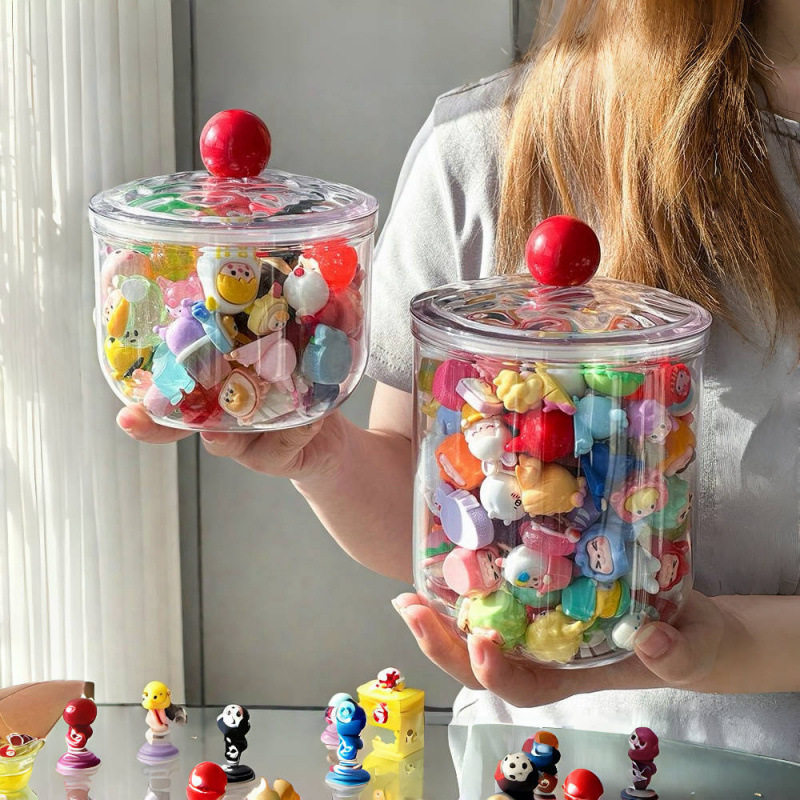 萌粒收纳盒卡通松松叠叠乐摆件泡泡玛特盲盒架少儿玩具罐X1,收纳整理,桌面收纳盒,淘宝优惠券,粉丝福利购,淘宝优惠卷