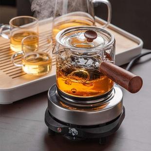 侧把玻璃茶壶耐高温加厚家用电热炉煮茶壶耐热过滤泡茶器茶具套装
