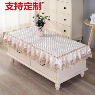 电视柜防尘罩 茶几桌布长方形布艺蕾丝餐桌垫客厅茶几套罩家用欧式