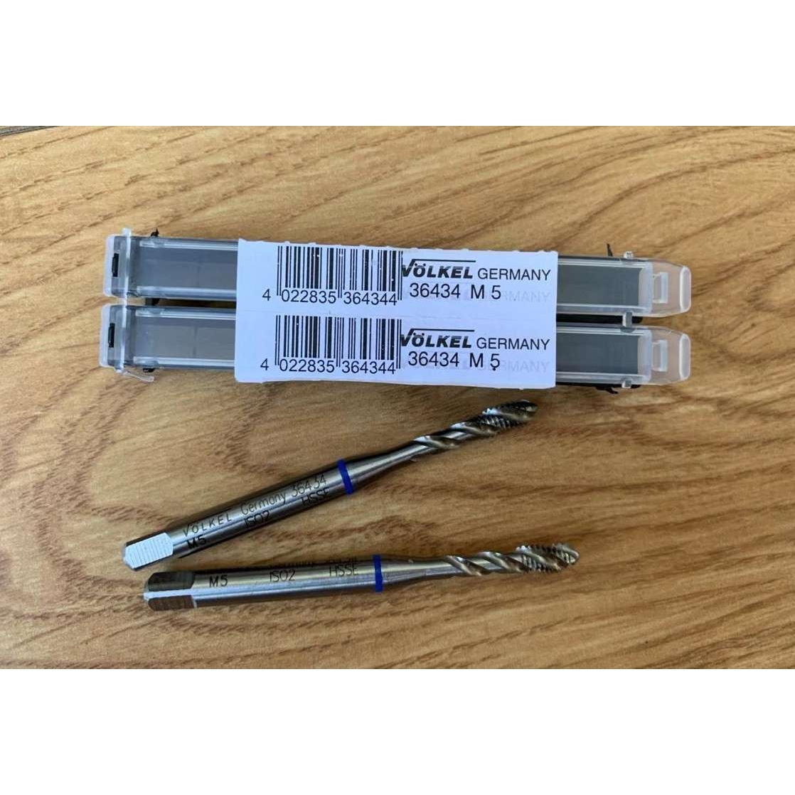 德国沃克 volkel  螺旋槽丝锥 M5*0.8 蓝圈 耐磨钢用 36434