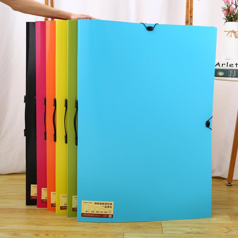 康百A1手提收藏册文件夹多层画夹收纳透明插页袋画夹活页资料册