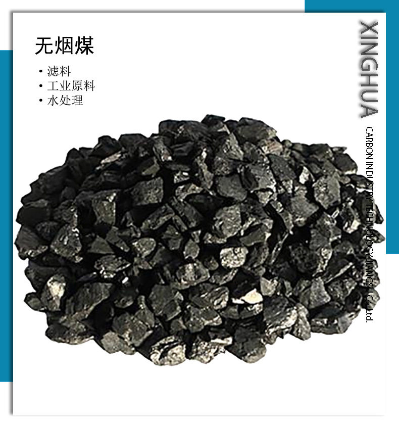 工业用水过滤无烟煤滤料高碳含量无烟煤水处理滤料无烟煤厂家图片