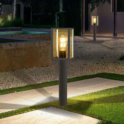 柱头灯大门柱子灯户外市电接电两用别墅大门庭院围墙灯河堤景观灯