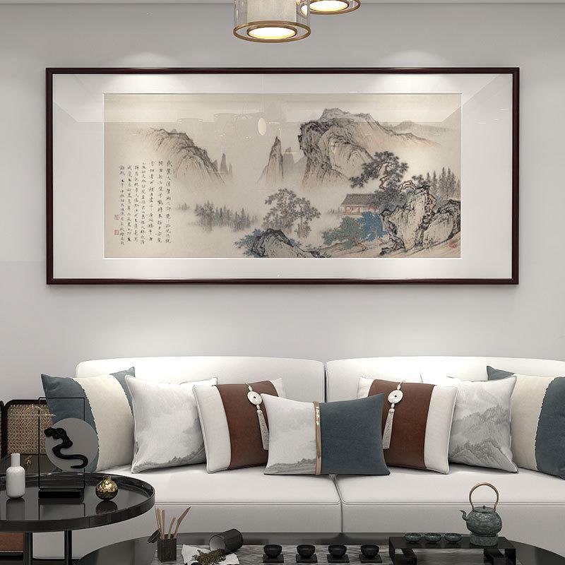 陈少梅望云楼图新中式客厅装饰画名家水墨山水国画书房茶室墙壁画