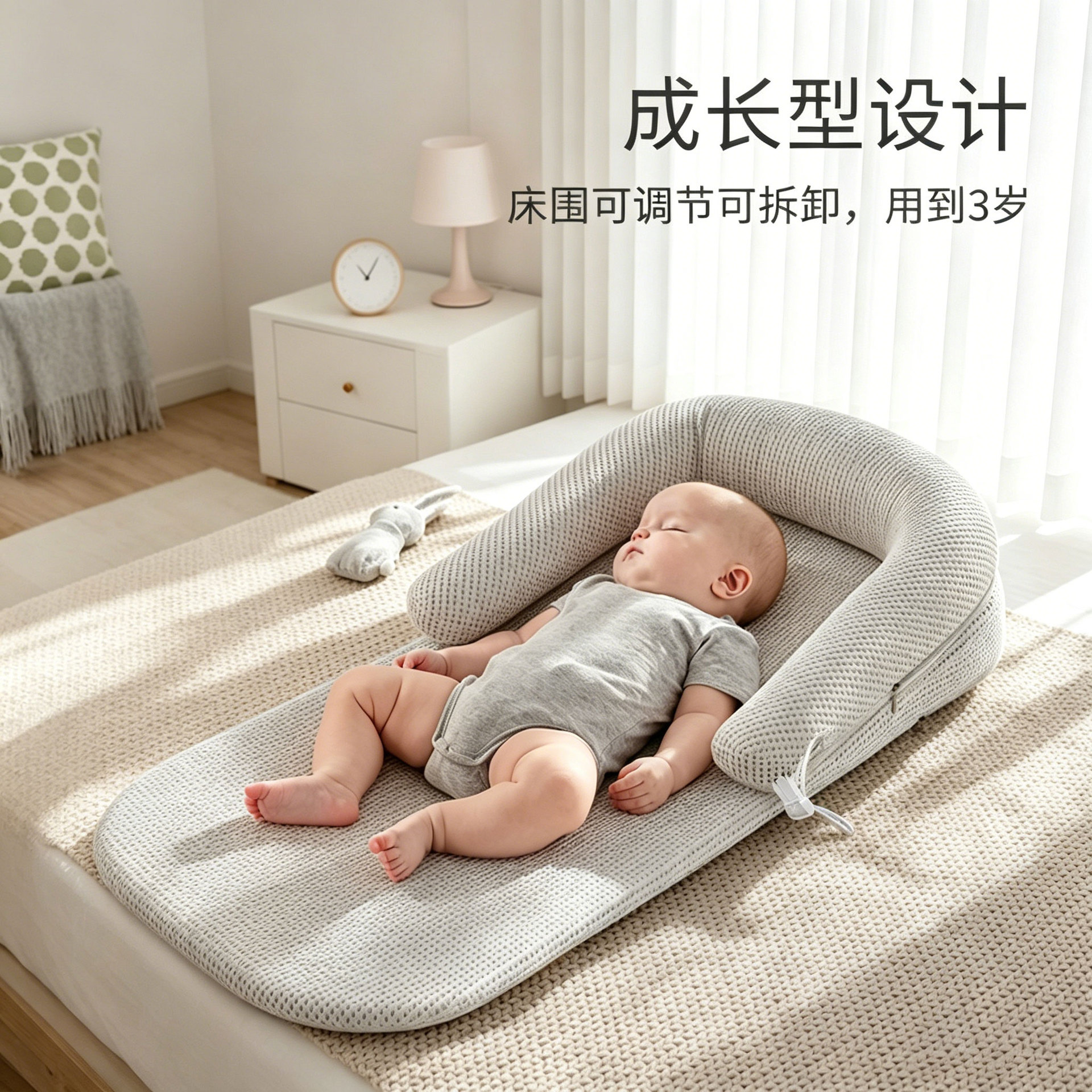 跨境货源批发婴儿床中床仿生防吐奶可拆洗便携宝宝便携哄睡神器