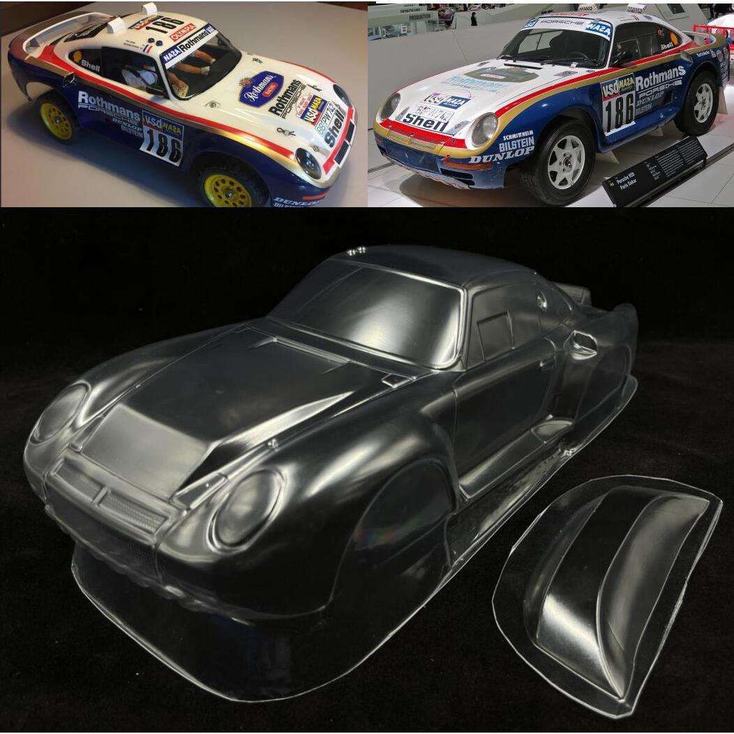 1/10平跑车壳MiniM车壳Porsche959透明PC车壳210mmTamiyaM210