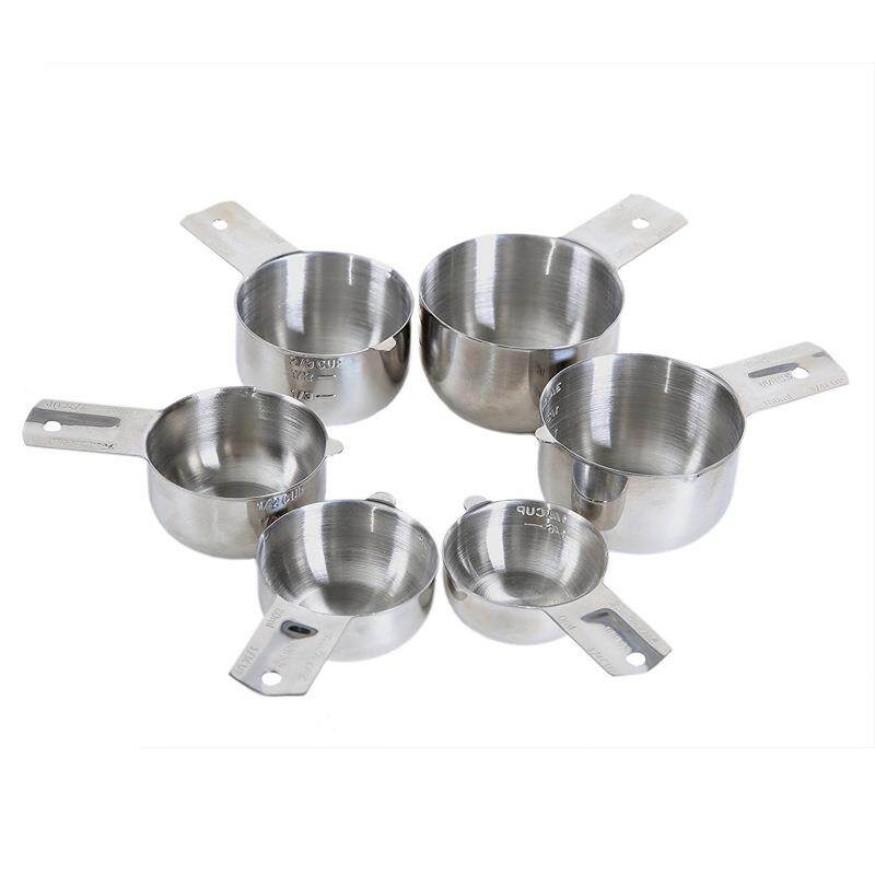 直销烘焙工具不锈钢量杯量勺厨房小工具量杯六件套装烘培
