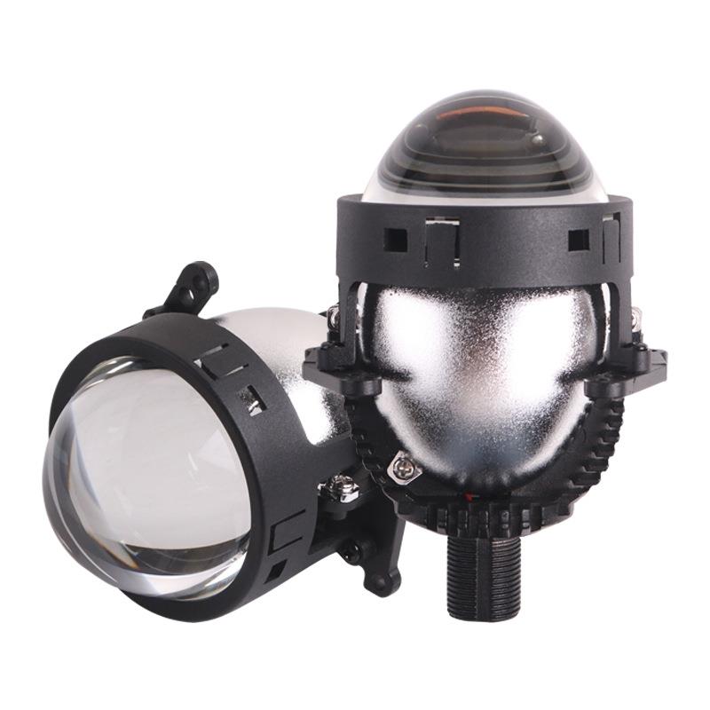 三为车灯新款S9黑色无损60瓦6000k高亮12芯3寸LED双光透镜改装