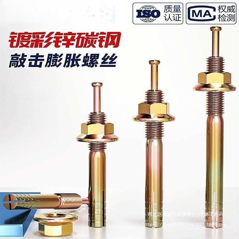 击芯膨胀螺丝一钉得锤击壁虎敲击式膨胀丝M6M8-M30钉式举升机螺栓