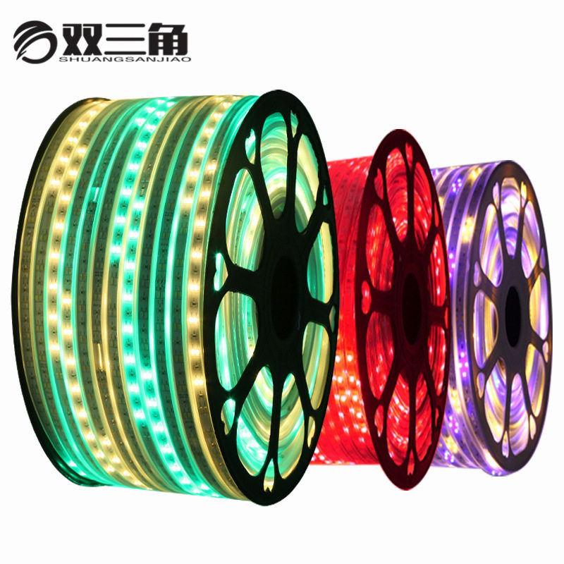 LED灯带5050七彩遥控变色RGB闪烁段跳流水跑马灯带六彩梅花跳灯条
