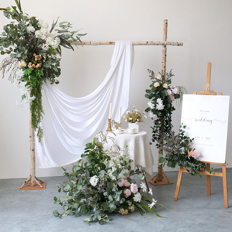 婚礼布置拱门花排绢花道具