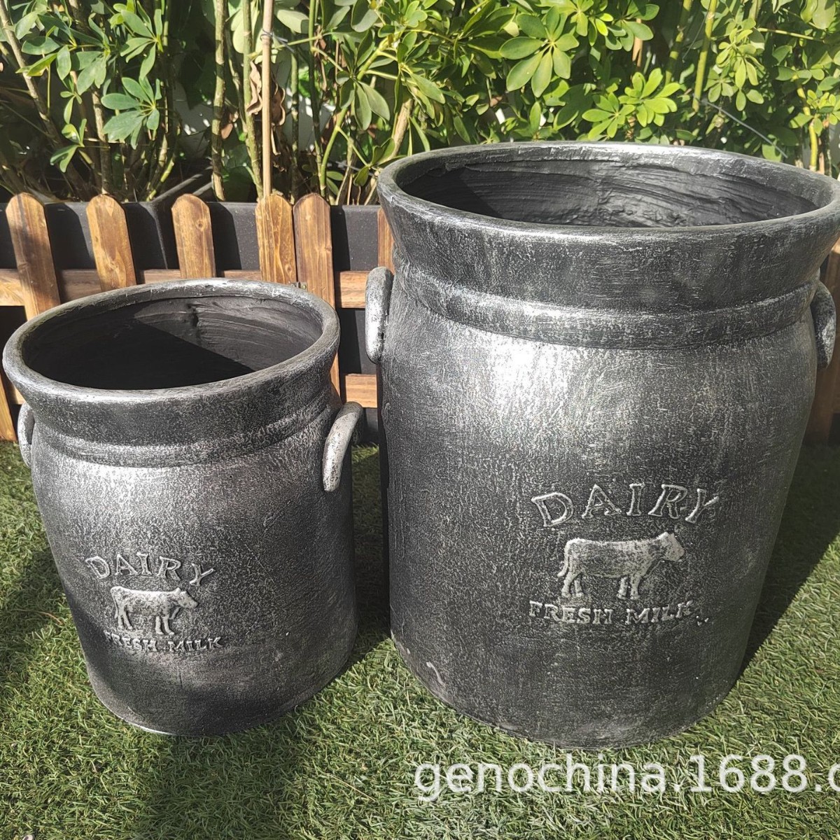 2025现代厂家直销批发欧式创意奶牛罐子绿植花盆庭院阳台花园种花