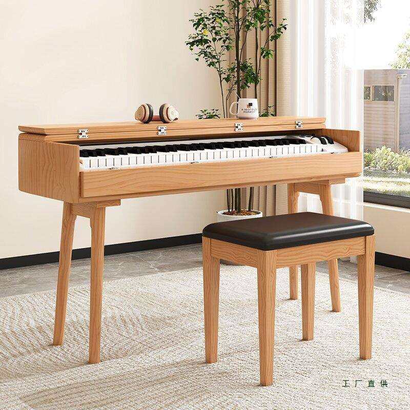 实木琴桌书桌式电钢琴收纳桌子电子琴全翻盖midi键盘工作台编曲桌