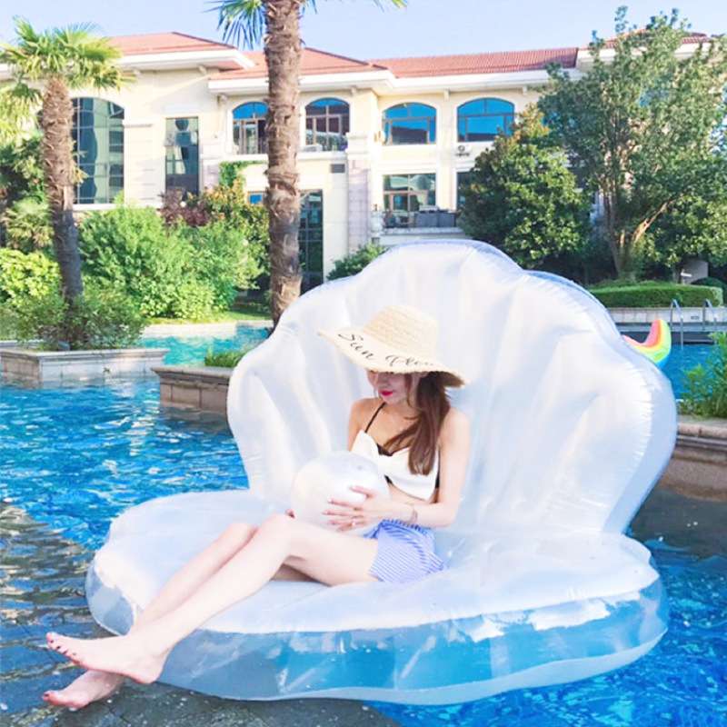 水上成人浮排水上玩耍浮排水上玩具充气贝壳浮排