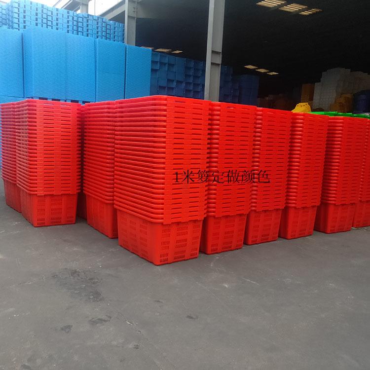 大号网眼蓝色1米箩工业用周转筐内径:94x64x49cm