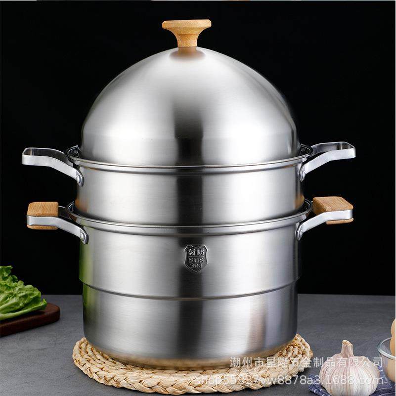工厂不锈钢304蒸锅复底30cm多功能双层三层大容量蒸笼定制,机械设备,其他机械设备,淘宝优惠券,粉丝福利购,淘宝优惠卷