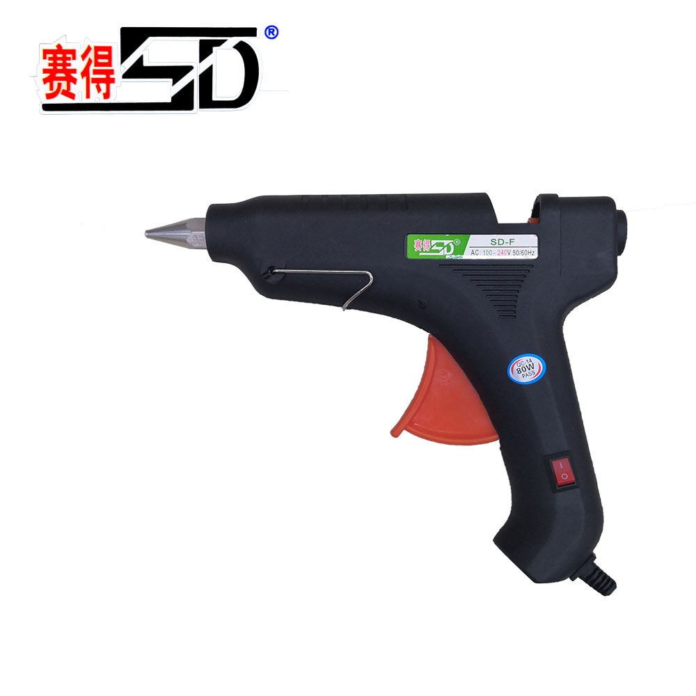 现货供应赛德80W黑色带开关大胶枪 不漏胶不倒胶 适用11mm粗胶棒