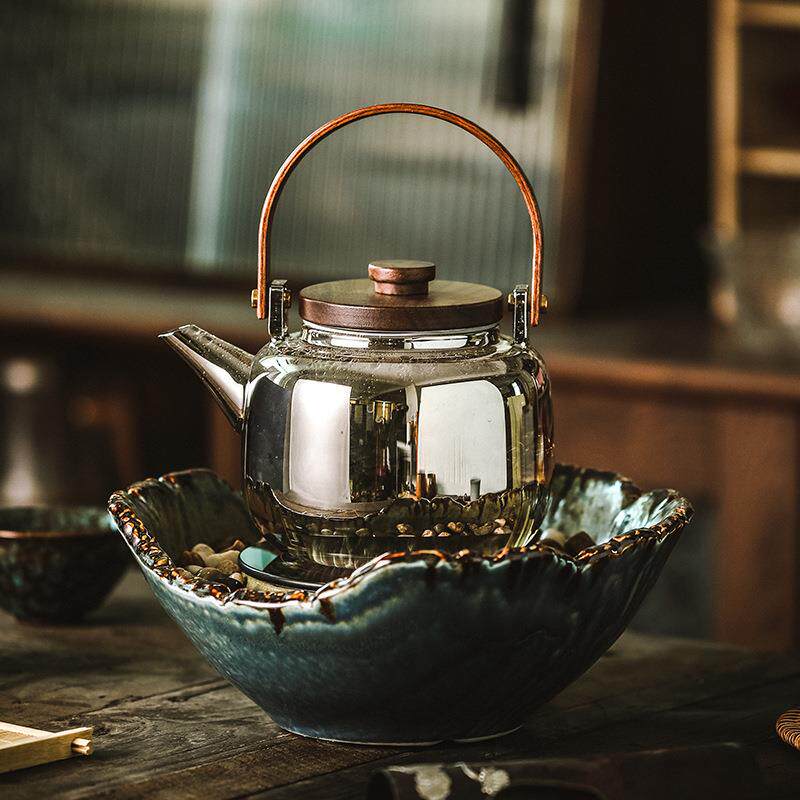 古舍电陶炉煮茶器专用静音家用全自动小型窑变围炉煮茶炉泡茶套装