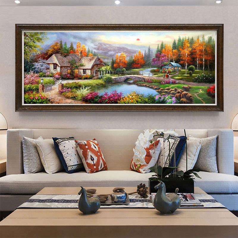 直销十字绣钻石画欧式风景聚宝盆