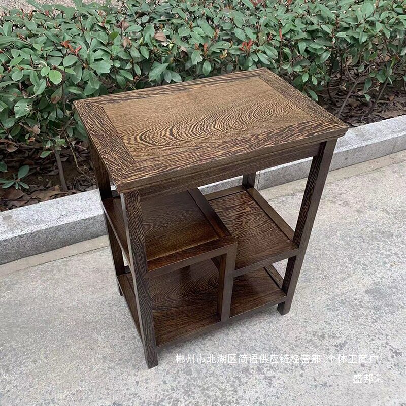 厂家直销小茶几茶水架茶台边柜现代鸡翅木边几角几实木置物